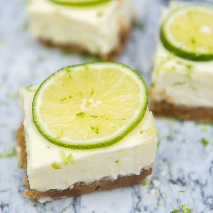 Key Lime Pie Bars ⁣
⁣
These key lime pie bars are extra tart and make for a bright and refreshing dessert that is perfect for warmer days! Adding mascarpone to the mix makes this recipe unique and creates a super creamy texture that I know you are going to love!⁣
⁣
Link In Bio