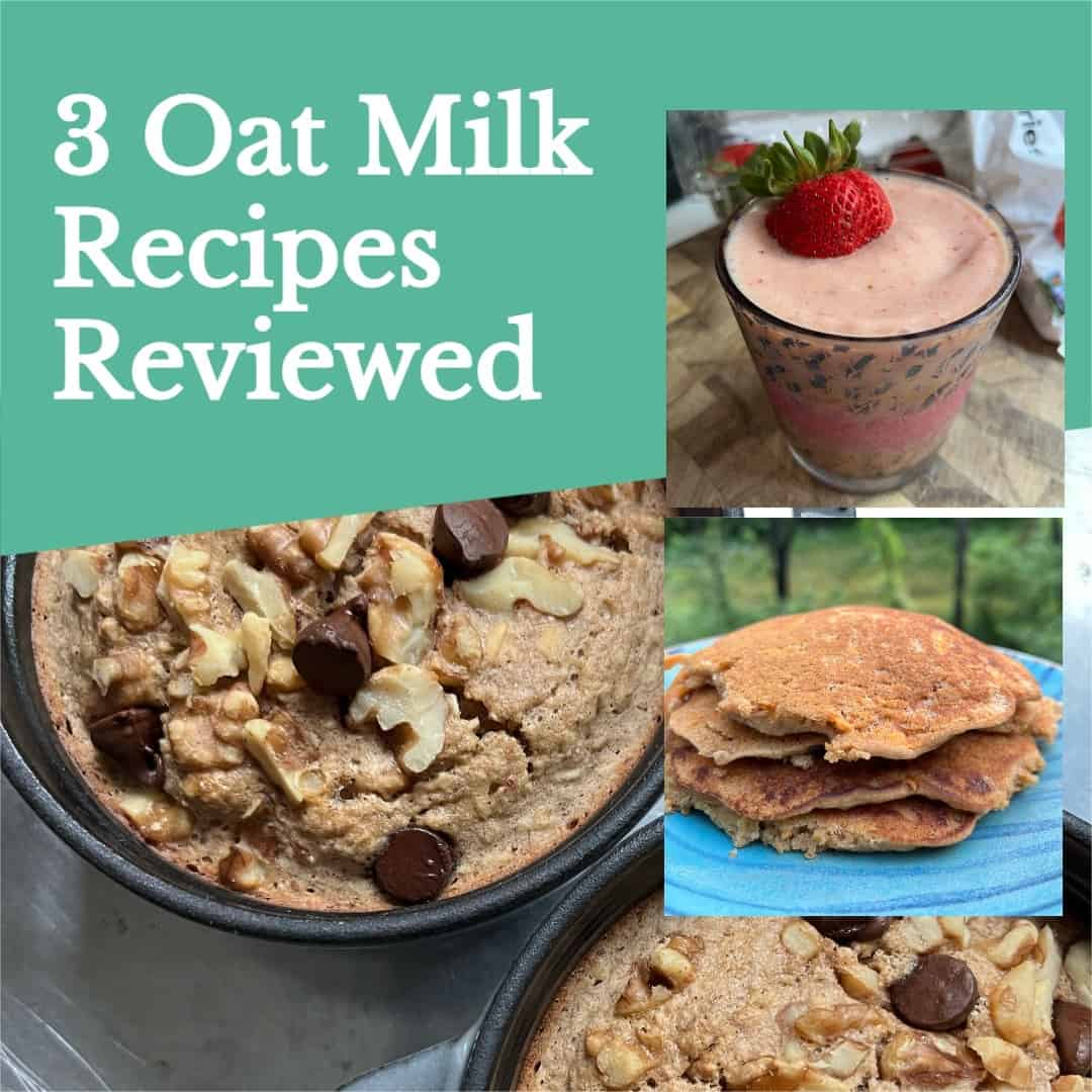 Here is what I did with my leftover oat milk.... ⁣
⁣
3 recipes reviewed on the blog today! You can find the links to these great recipes in the post linked in my Bio.⁣
⁣
-Baked Oats⁣
-Oat Milk Smoothie⁣
-Eggless Carrot Cake Pancakes with Oat Milk⁣
⁣
The Baked Oats from @gimmedelicious were my favorite. A super fun and simple recipe that I pulled off on a Monday morning before work.  My son demanded I make them again the next day (after we already made the carrot cake pancakes).⁣
⁣
Thank you for the recommendations! @munch_ies246 and @ciarabelle32 ⁣
⁣
Please let me know if you try out one of these recipes and what you think. Or if you have other ways you like to use oat milk. : ) @califiafarms⁣
⁣
⁣
#oatmilk #leftovers #recipes #healthybreakfast#recipereviews #reducefoodwaste #healthyrecipes #tastesjustlikeamemory #foodblog #easyrecipes #simplebreakfast #
